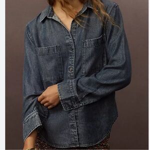 Anthropologie Blue Button Down Shirt